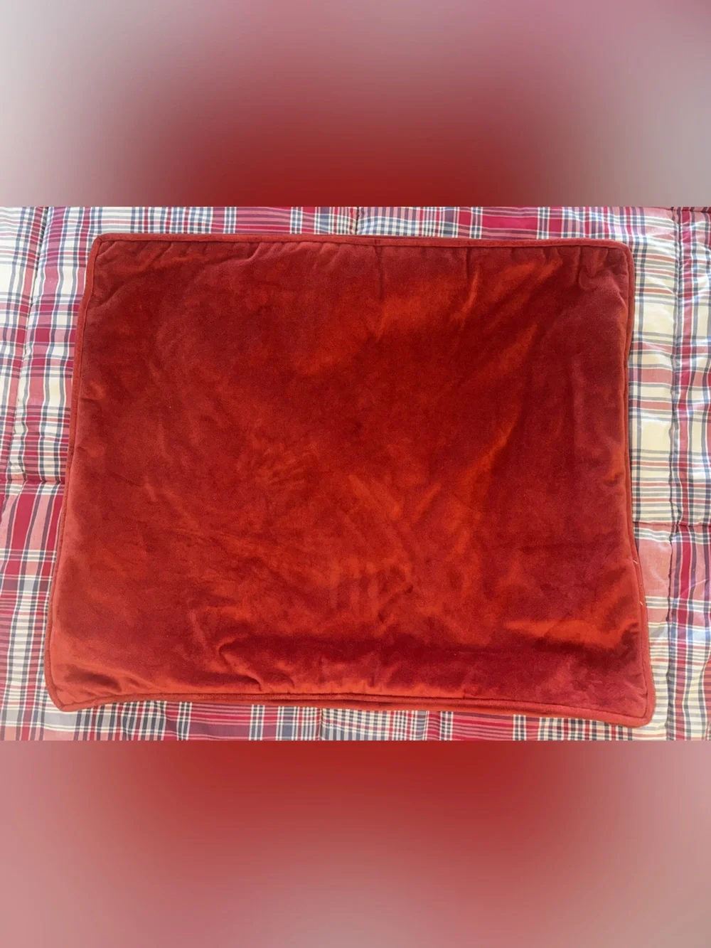 Washable chair cushion back (insert and cover) Velvety Finish